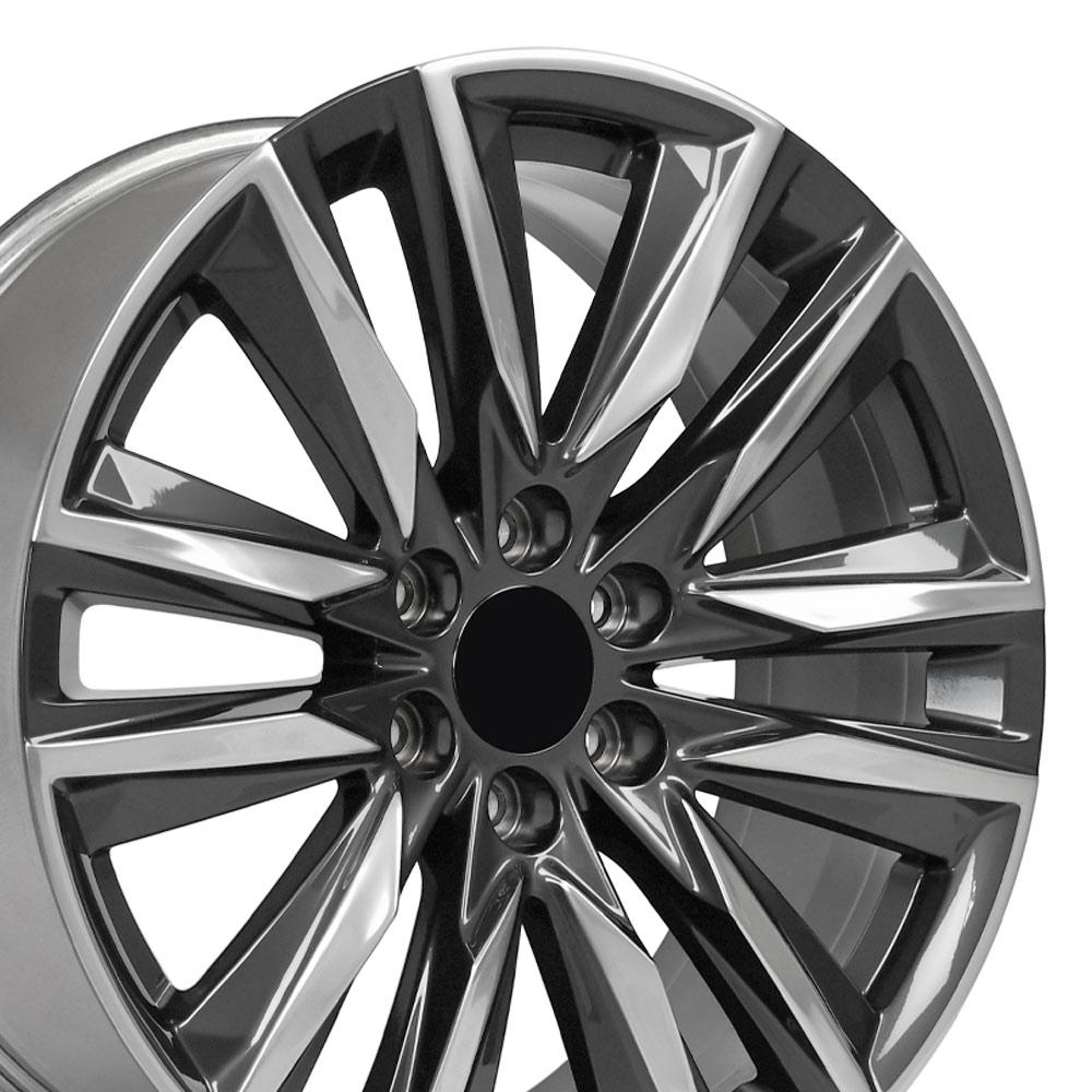 OE Wheels Replica CA91 Gunmetal with Polished Face 22x9.0 +28 6x139.7mm 78.1mm
