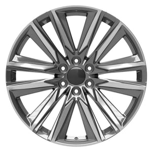 OE Wheels Replica CA91 Gunmetal with Polished Face 24x10.0 +28 6x139.7mm 78.1mm