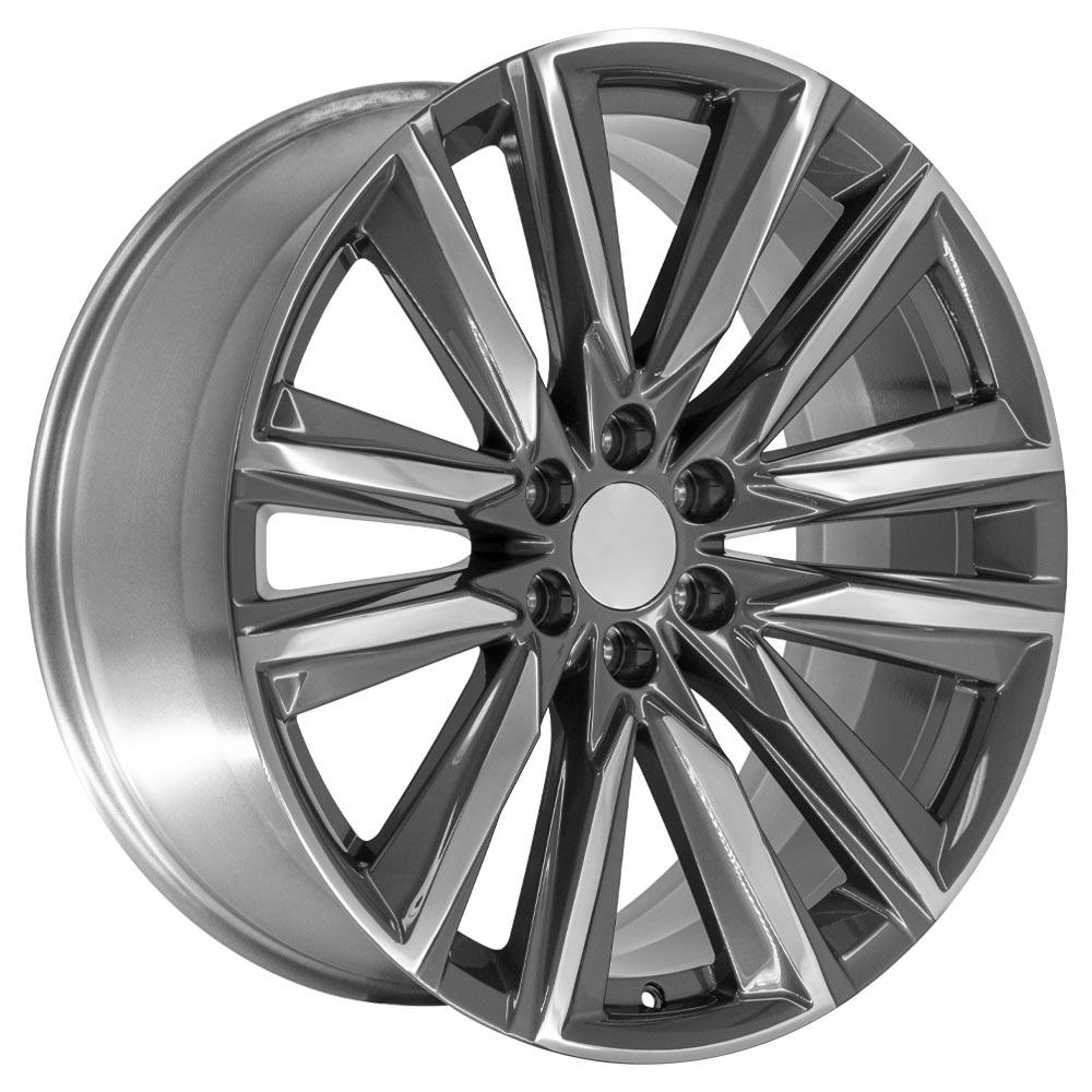 OE Wheels Replica CA91 Gunmetal with Polished Face 24x10.0 +28 6x139.7mm 78.1mm