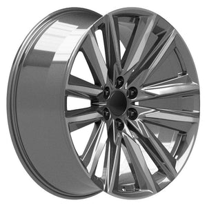 OE Wheels Replica CA91 Gunmetal with Polished Face 24x10.0 +28 6x139.7mm 78.1mm