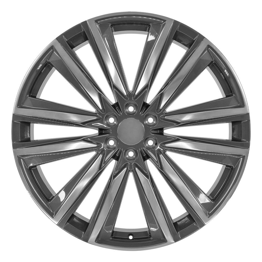 OE Wheels Replica CA91 Gunmetal with Polished Face 26x10.0 +28 6x139.7mm 78.1mm