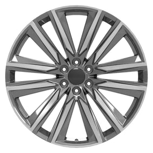 OE Wheels Replica CA91 Gunmetal with Polished Face 26x10.0 +28 6x139.7mm 78.1mm