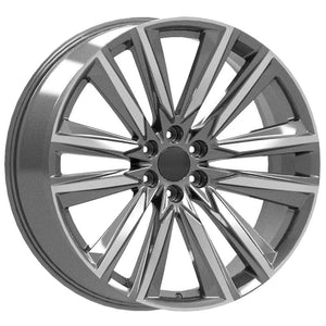 OE Wheels Replica CA91 Gunmetal with Polished Face 26x10.0 +28 6x139.7mm 78.1mm