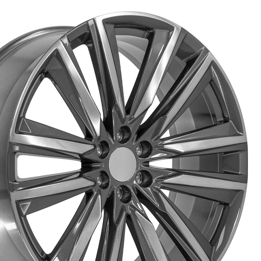OE Wheels Replica CA91 Gunmetal with Polished Face 26x10.0 +28 6x139.7mm 78.1mm
