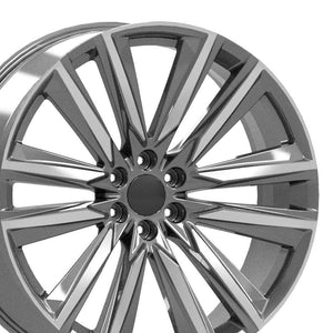 OE Wheels Replica CA91 Gunmetal with Polished Face 26x10.0 +28 6x139.7mm 78.1mm