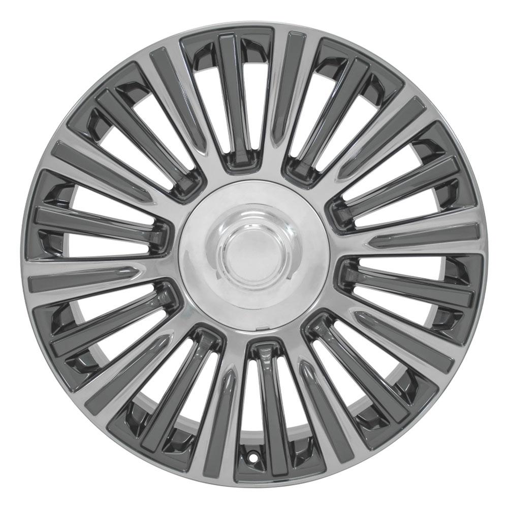 OE Wheels Replica CA92 Gunmetal with Polished Face 22x9.0 +28 6x139.7mm 78.1mm - Wheelwiz