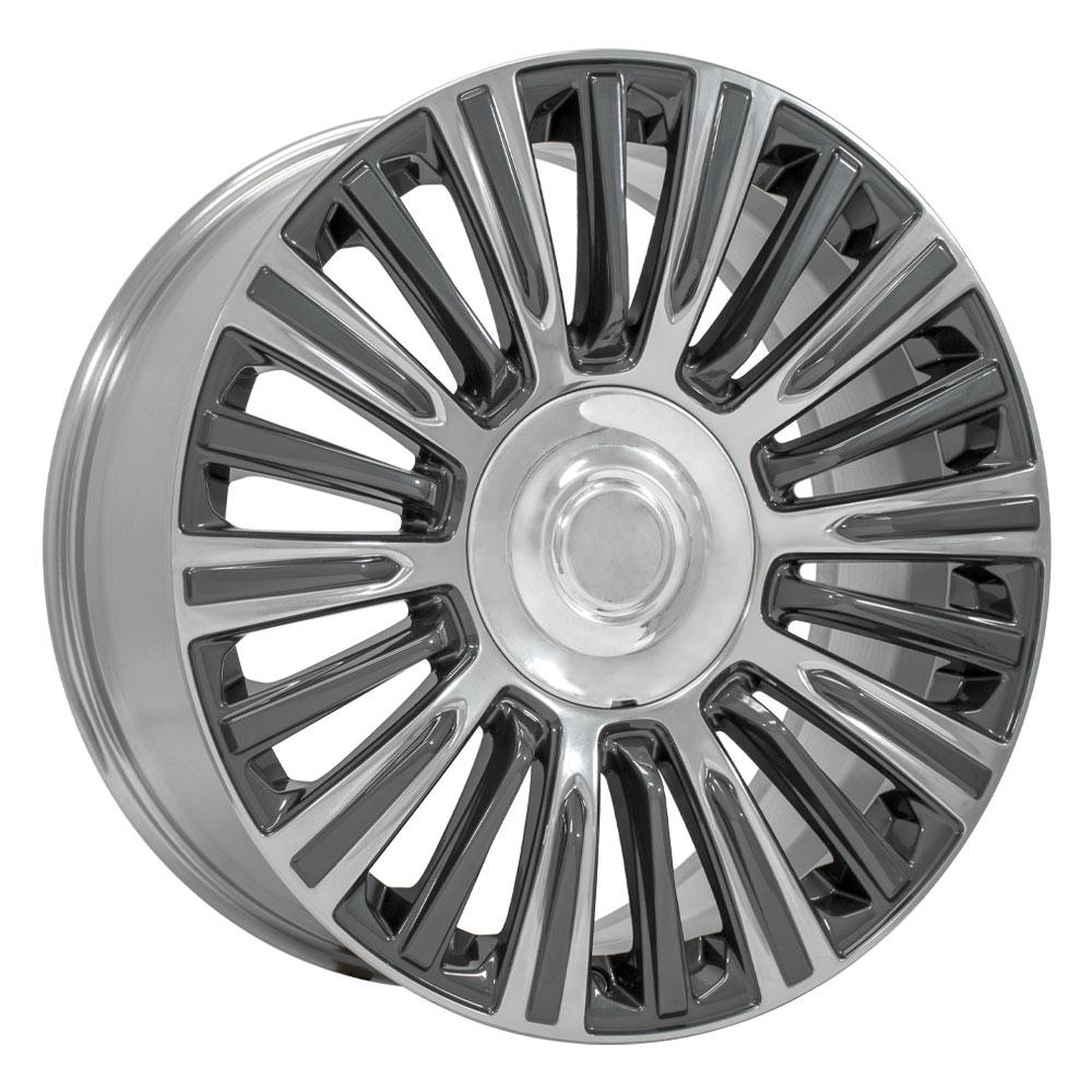 OE Wheels Replica CA92 Gunmetal with Polished Face 22x9.0 +28 6x139.7mm 78.1mm - Wheelwiz