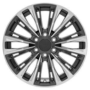 OE Wheels Replica CA93 Gunmetal with Polished Face 20x9.0 +28 6x139.7mm 78.1mm