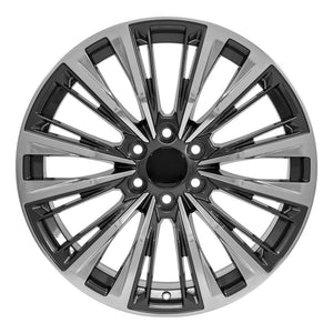 OE Wheels Replica CA93 Gunmetal with Polished Face 22x9.0 +28 6x139.7mm 78.1mm