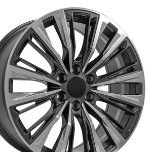 OE Wheels Replica CA93 Gunmetal with Polished Face 22x9.0 +28 6x139.7mm 78.1mm