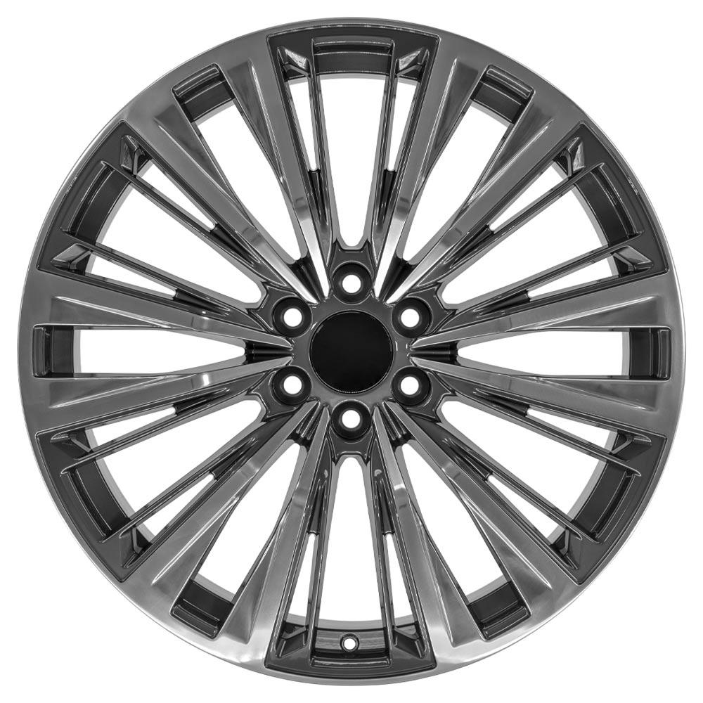 OE Wheels Replica CA93 Gunmetal with Polished Face 24x10.0 +28 6x139.7mm 78.1mm