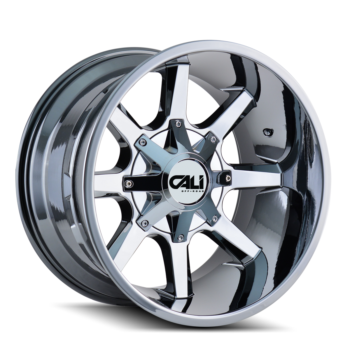 Cali Off-road BUSTED Chrome 22x12 -44 6x135|6x139.7mm 106mm - Wheelwiz