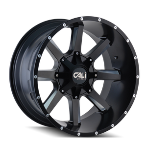 Cali Off-road BUSTED Satin black milled 20x12 -44 8x165.1|8x170mm 130.8mm - Wheelwiz