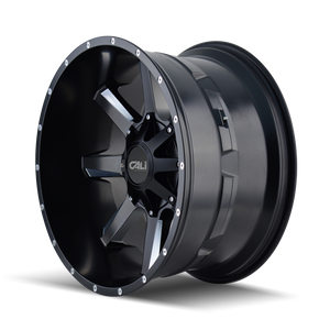 Cali Off-road BUSTED Satin black milled 22x12 -44 8x180mm 124.1mm - Wheelwiz