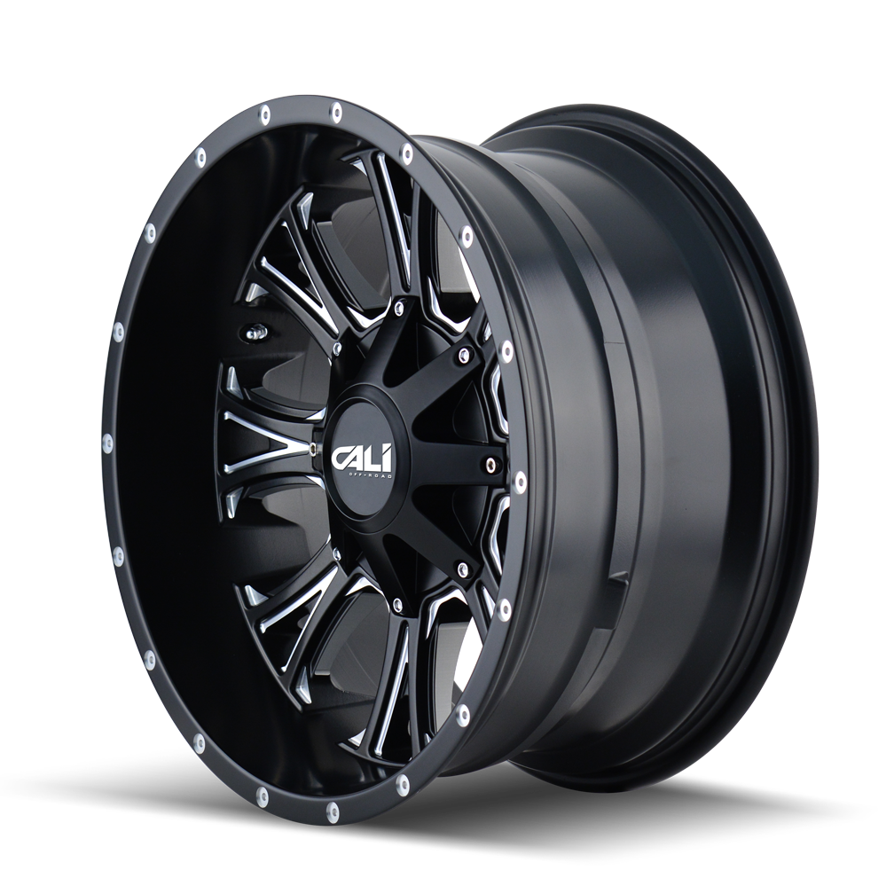 Cali Off-road AMERICANA Satin black milled 22x14 -76 6x135|6x139.7mm 106mm - WheelWiz