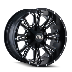 Cali Off-road AMERICANA Satin black milled 20x9 +18 8x180mm 124.1mm - Wheelwiz