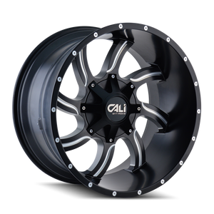 Cali Off-road TWISTED Satin black milled 20x12 -44 6x135|6x139.7mm 106mm - Wheelwiz