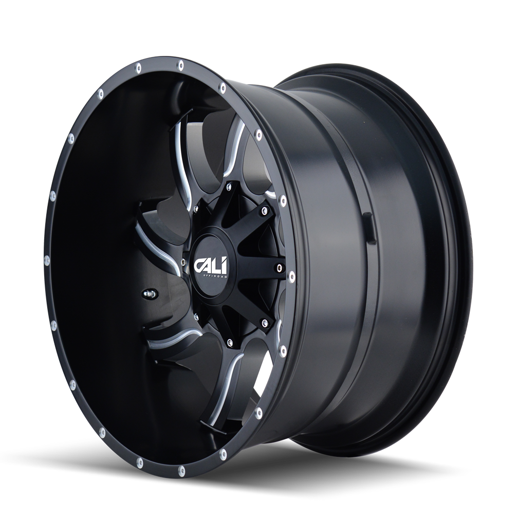 Cali Off-road TWISTED Satin black milled 20x12 -44 5x127|5x139.7mm 87mm - WheelWiz