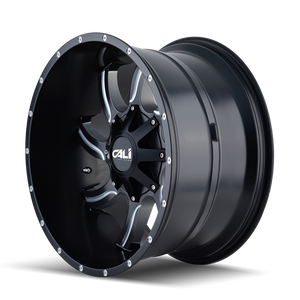 Cali Off-road TWISTED Satin black milled 20x14 -76 8x165.1|8x170mm 130.8mm - WheelWiz