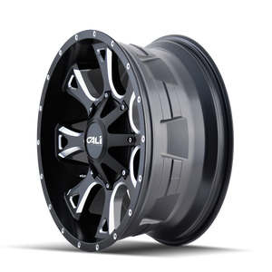 Cali Off-road ANARCHY Satin black milled 20x12 -44 8x180mm 124.1mm - WheelWiz