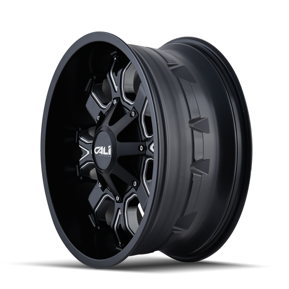 Cali Off-road DIRTY Satin black milled 22x14 -76 6x135|6x139.7mm 106mm - WheelWiz