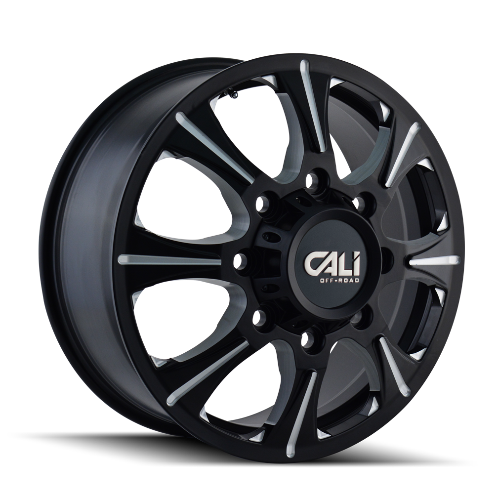 Cali Off-road BRUTAL Satin black milled 22x8.25 +127 8x165.1mm 116.7mm - Wheelwiz