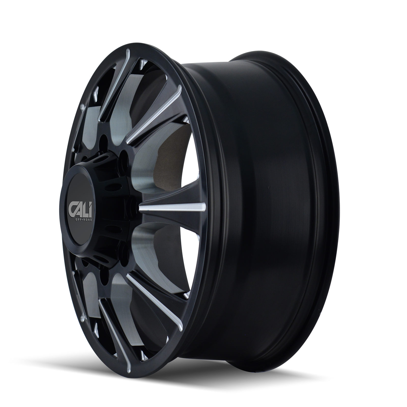 Cali Off-road BRUTAL Satin black milled 22x8.25 +127 8x165.1mm 121.3mm - Wheelwiz