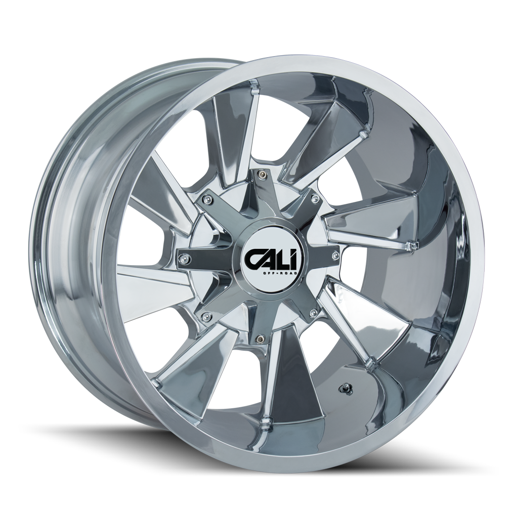 Cali Off-road DISTORTED Chrome 24x12 -44 8x165.1|8x170mm 130.8mm - Wheelwiz