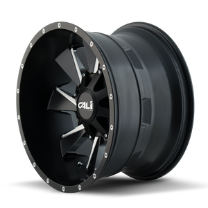 Cali Off-road DISTORTED Satin black milled 20x9 0 6x120|6x139.7mm 78.1mm - Wheelwiz