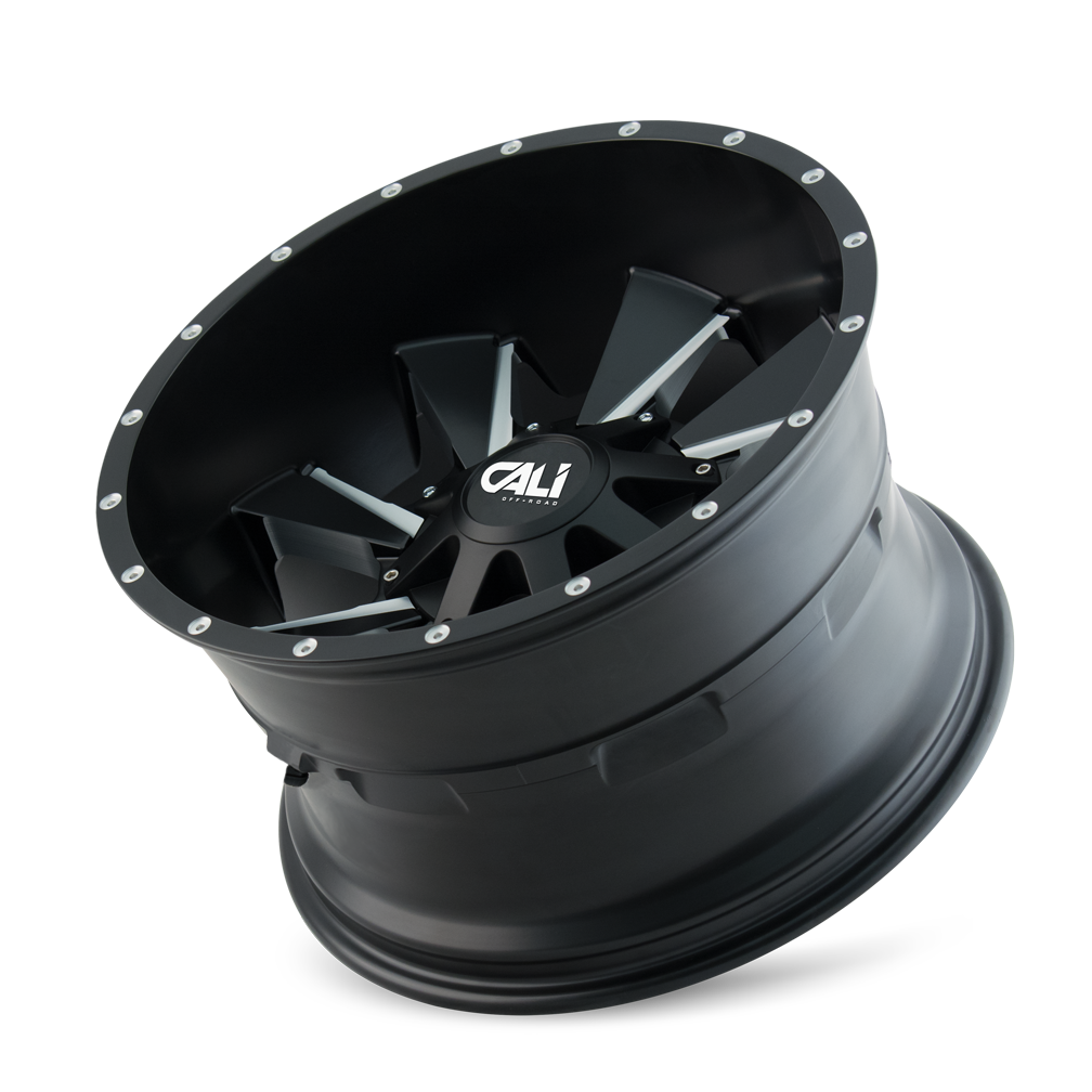 Cali Off-road DISTORTED Satin black milled 20x9 0 8x165.1|8x170mm 130.8mm - Wheelwiz