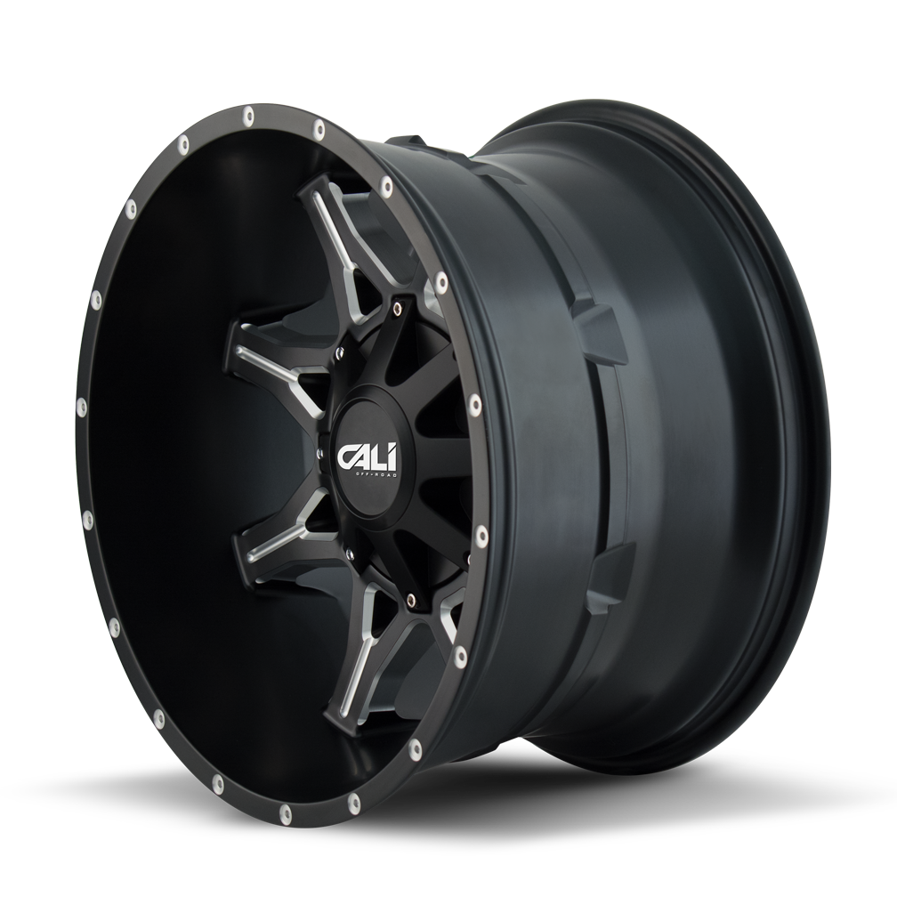 Cali Off-road OBNOXIOUS Satin black milled 20x9 +18 8x180mm 124.1mm - WheelWiz