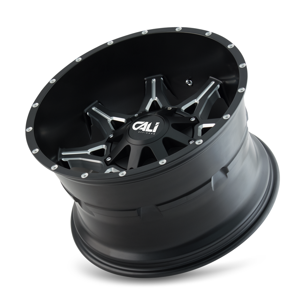Cali Off-road OBNOXIOUS Satin black milled 22x12 -44 8x180mm 124.1mm - Wheelwiz