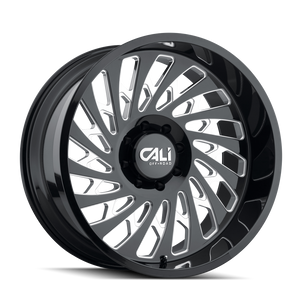 Cali Off-road SWITCHBACK Gloss black milled 20x12 -51 5x127mm 78.1mm - Wheelwiz