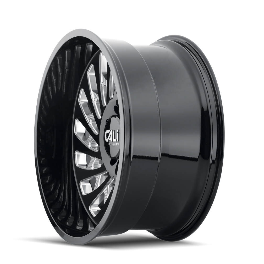 Cali Off-road SWITCHBACK Gloss black milled 20x12 -51 8x170mm 130.8mm