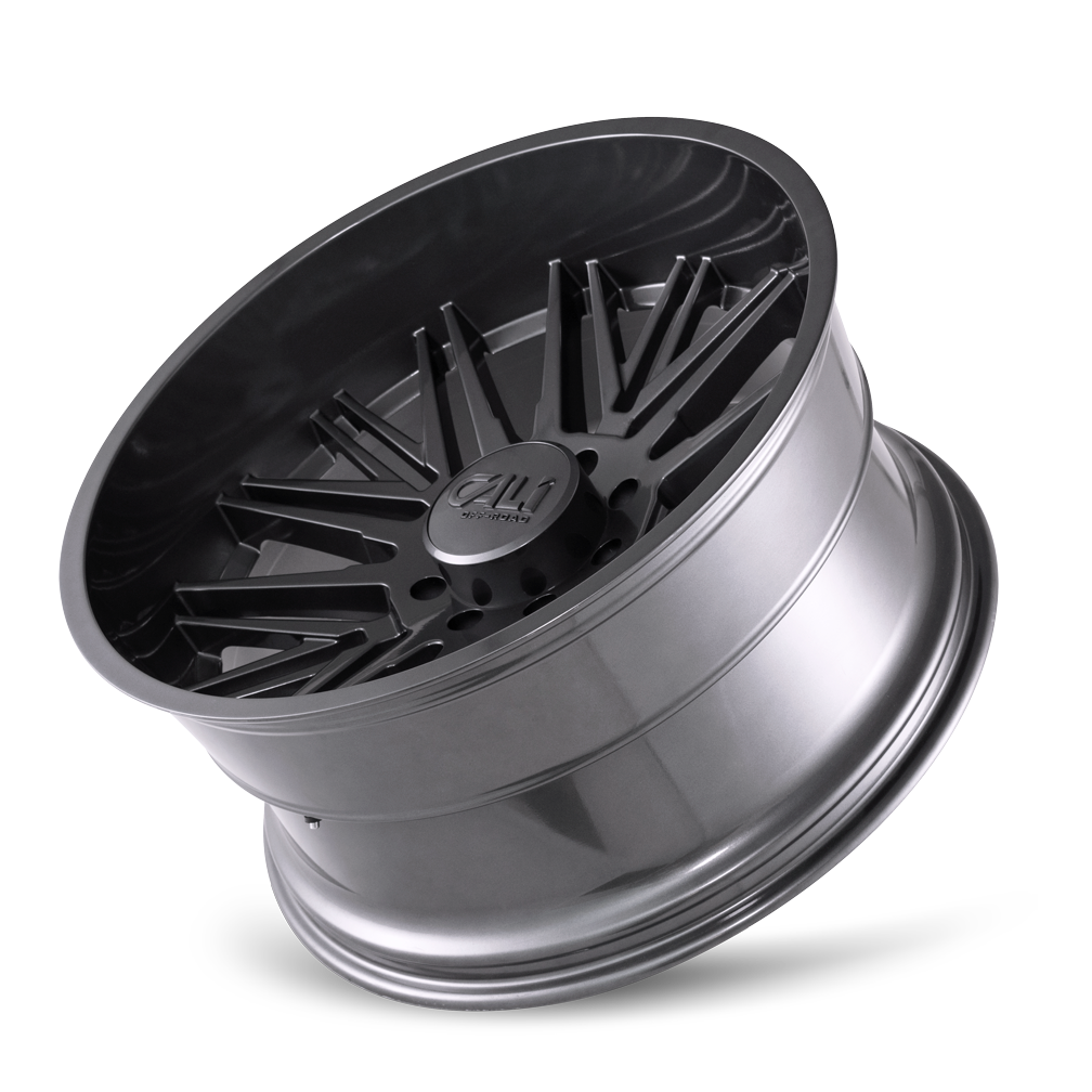 Cali Off-road RAWKON Satin graphite 24x12 -51 8x165.1mm 130.8mm - Wheelwiz