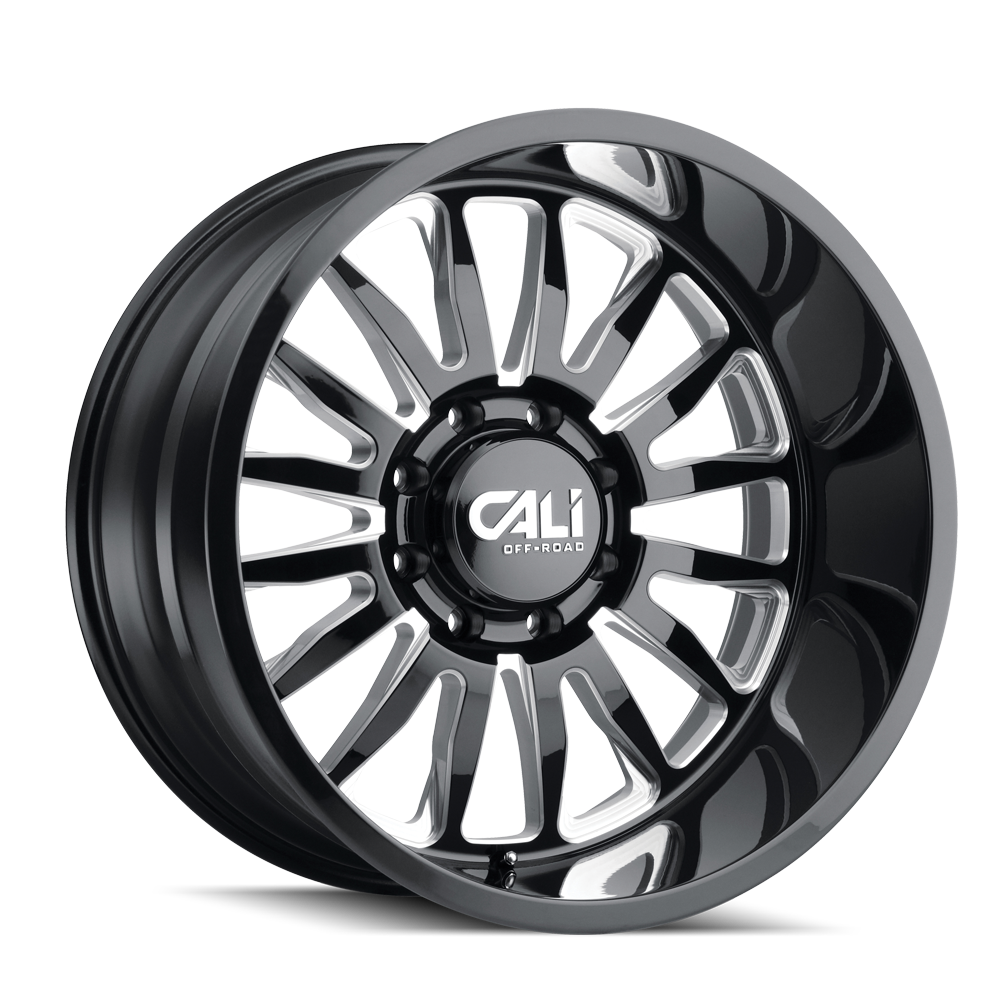 Cali Off-road SUMMIT Gloss black milled 22x10 0 6x139.7mm 106mm - Wheelwiz