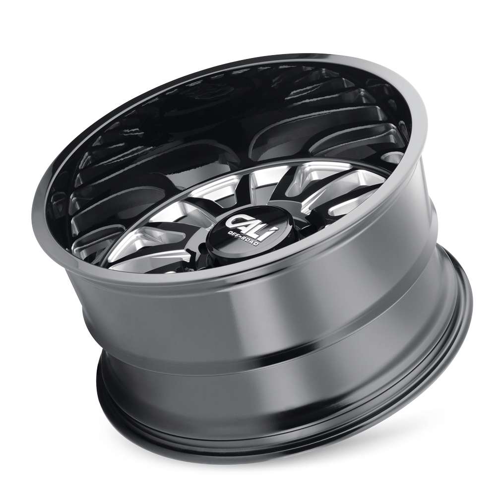 Cali Off-road SUMMIT Gloss black milled 20x12 -51 6x139.7mm 106mm - Wheelwiz