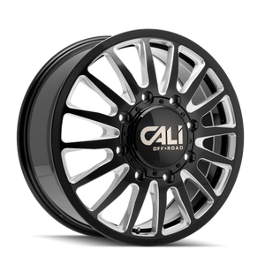 Cali Off-road SUMMIT DUALLY Gloss black milled 20x8.25 +115 8x210mm 154.2mm - Wheelwiz