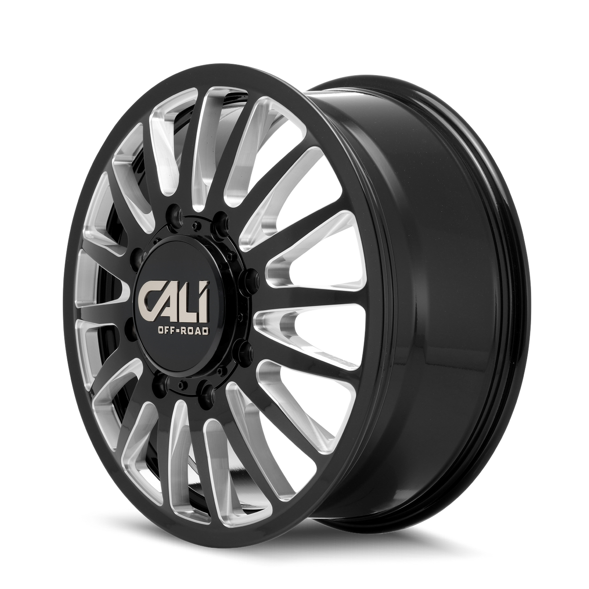 Cali Off-road SUMMIT DUALLY Gloss black milled 20x8.25 -232 8x210mm 154.2mm - Wheelwiz