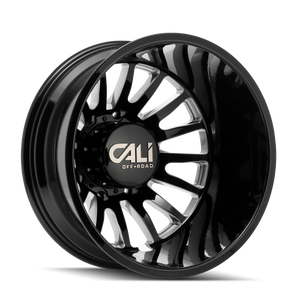 Cali Off-road SUMMIT DUALLY Gloss black milled 22x8.25 -232 8x210mm 154.2mm - Wheelwiz