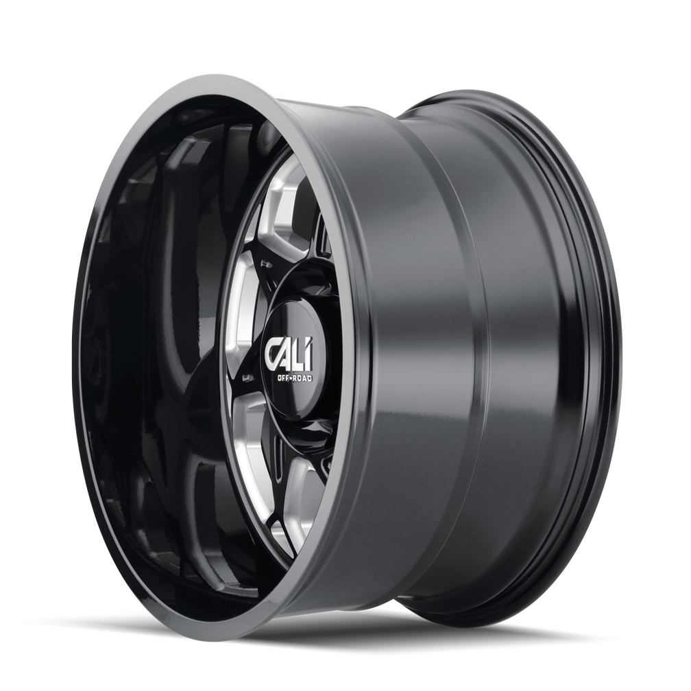 Cali Off-road SEVENFOLD Gloss black milled 20x9 -12 6x139.7mm 106mm - Wheelwiz