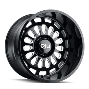 Cali Off-road PARADOX Gloss black milled 20x10 -25 6x135mm 87.1mm - Wheelwiz