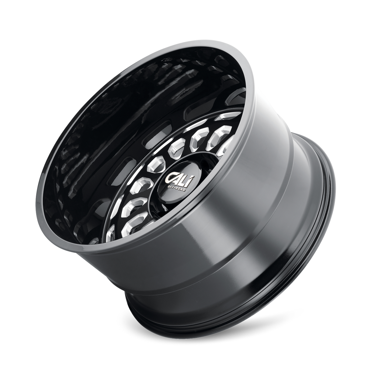 Cali Off-road PARADOX Gloss black milled 22x12 -51 6x135mm 87.1mm - Wheelwiz