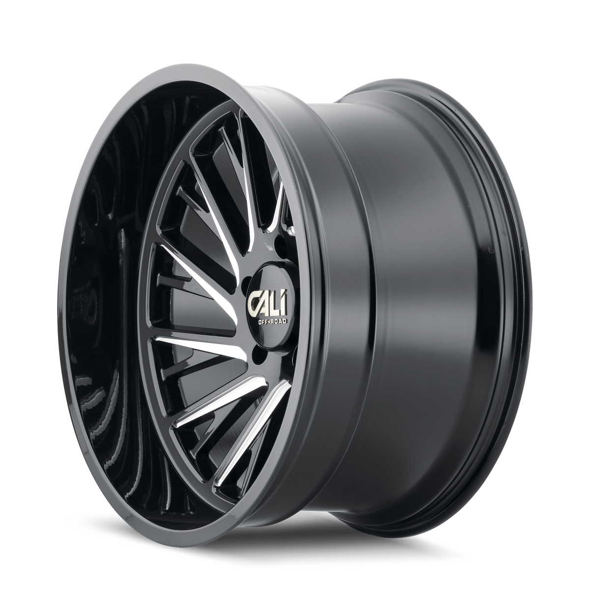 Cali Off-road PURGE Gloss black milled 24x14 -76 8x170mm 125.2mm - Wheelwiz
