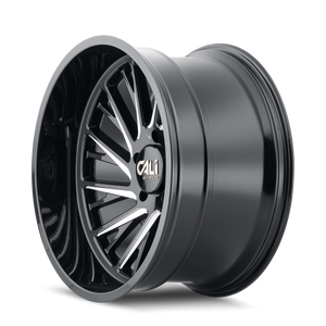 Cali Off-road PURGE Gloss black milled 24x14 -76 6x135mm 87.1mm - Wheelwiz