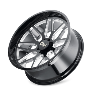 Cali Off-road INVADER Gloss black milled 22x12 -51 8x170mm 125.2mm - Wheelwiz