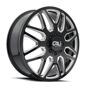 Cali Off-road INVADER DUALLY Gloss black milled 22x8.25 +115 8x210mm 154.2mm