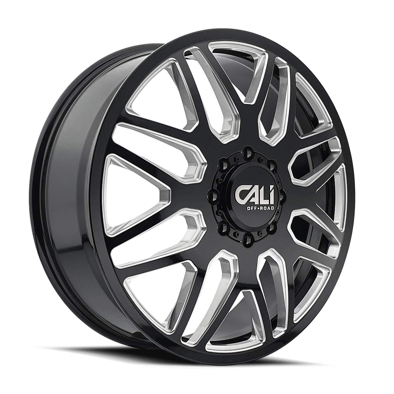Cali Off-road INVADER DUALLY Gloss black milled 24x8.25 +115 8x165