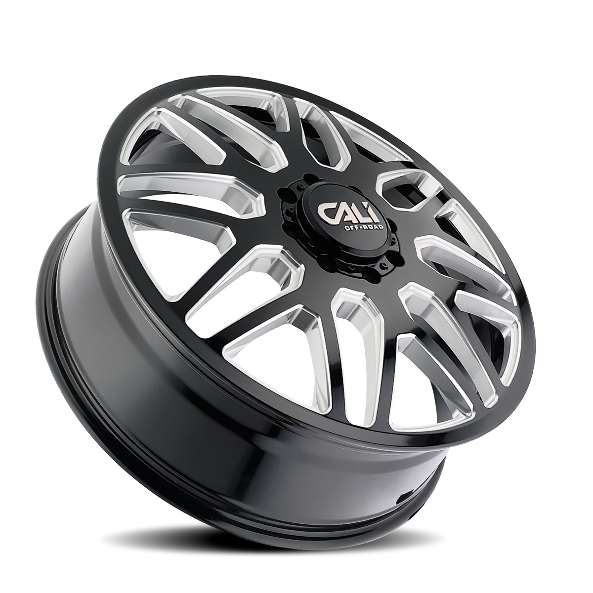 Cali Off-road INVADER DUALLY Gloss black milled 22x8.25 -192 8x165.1mm 121.3mm - Wheelwiz