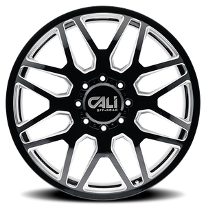 Cali Off-road INVADER DUALLY Gloss black milled 24x8.25 +115 8x165.1mm 121.3mm